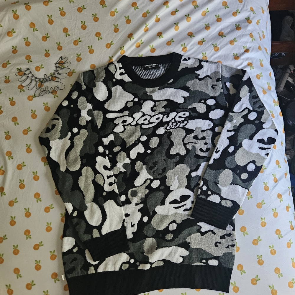 Lil Darkie/Plague BLVD Camo Crewneck Sweater Deadstock Sz.M